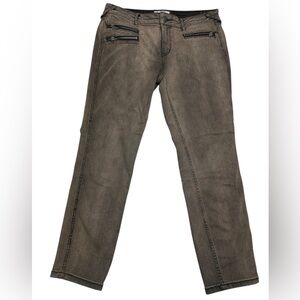 FREE PEOPLE / Tan & Black Ankle Jeans Skinny Fit / Size 31 / NWOT / Boho Goth